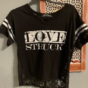Lace back tee